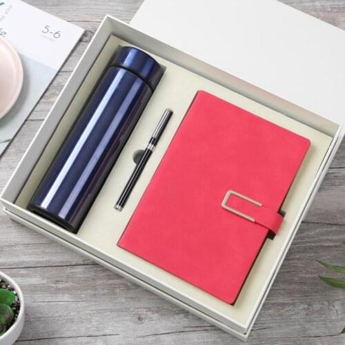 Business Gift Set Gift A5 Notebook Meeting Book Office Notebook Thermos Cup Pen Gift For Adults And Children