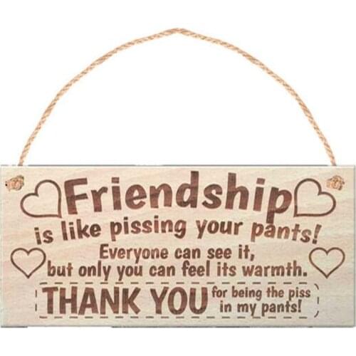 Friendship Sign Best Friend Plaque Gift Shabby Chic Heart & Thank You Hanging Gift Plaque Pendant Tags Decor