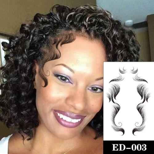 Baby Broken Hair Temporary Tattoo Stickers Waterproof Sweatproof Edge Tattoos Black Ecological Hairline Bangs Posted Fake Tatoos