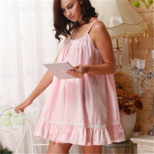 Женские ночные сорочки из хлопка EDOLYNSA China At AliExpress
