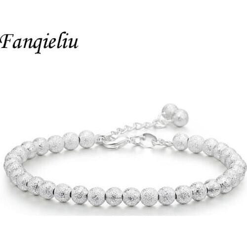 Fanqieliu Lobster Clasp Extend Chains 925 Sterling Silver Beads Charming Bracelets For Women Bangles & Bracelet FQL20363