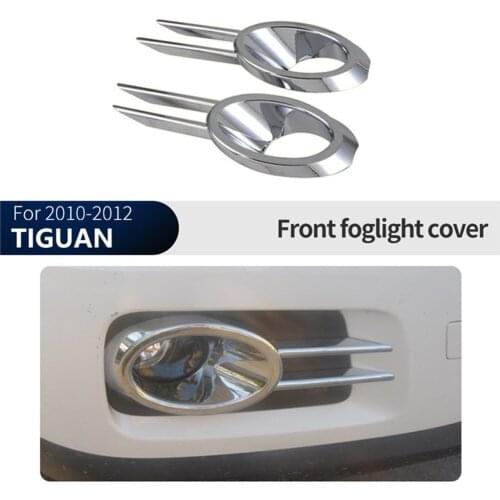 Chrome Rear Front Fog Light Lamp Frame Cover For Volkswagen VW Tiguan L TiguanL 2010-2012 Sticker Decoration Trim Accessories