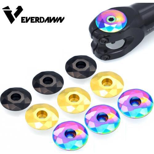 Lightweight Alloy Bicycle Headset Cap+Titanium Alloy Bike Headset Stem Bolt Headset Screw For MTB Road Fixed Gear Stem Top Cap