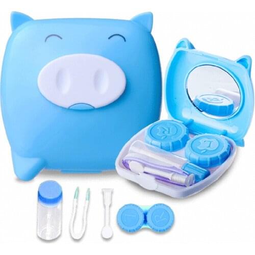 Cute Pig Cartoon Contact Lens Case Companion Box Contact Lenses Storage Case