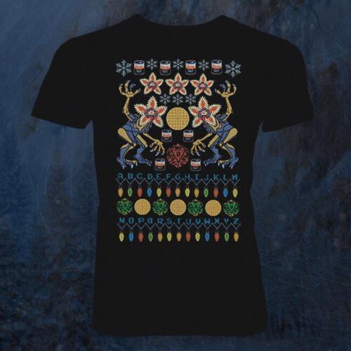 Fashion Men T Shirt Free Shipping UPSIDE DOWN Sweater Shirt, Unisex or Womens, Christmas Stranger Things Parody Tee Shirt