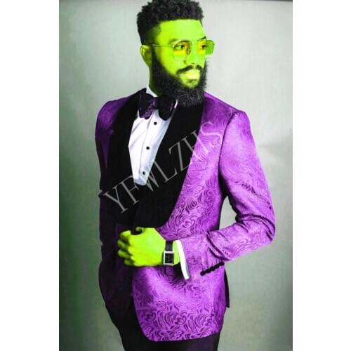 New Arrival One Button Groomsmen Shawl Lapel Groom Tuxedos Men Suits Wedding/Prom Best Man Blazer ( Jacket+Pants+Vest+Tie) B60