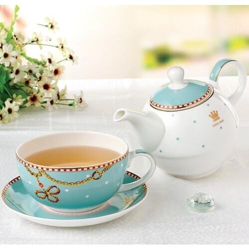 Ceramic Coffee Mugs & Pot Set Creative Breakfast Milk Coffee Cup Drinkware Tea Cup Eco-Friendly European Tea Set Wedding Gift