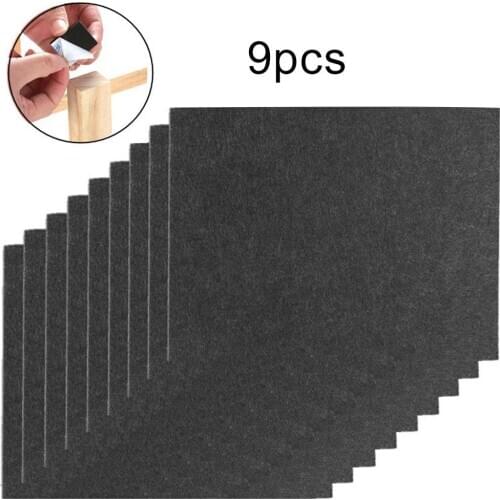 9Pcs Cuttable Self Adhesive Felt Furniture Foot Pad Non-slip Anti Scratch Floor Protector Mat Furniture Pads Accessory