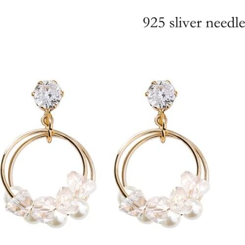 New wild pearl temperament net red simple small earrings