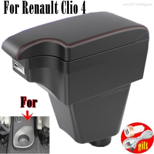 For Renault Clio 4 Captur Armrest For Renault Captur armrest box accessories Storage box with cup holder ashtray with USB 2015