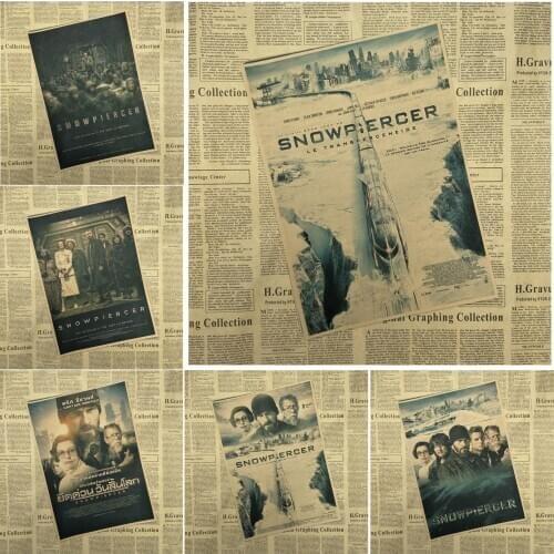 Snowpiercer Classic Movie Kraft Paper Poster Bar Cafe Living Room Dining room Wall Decorative Paintings
