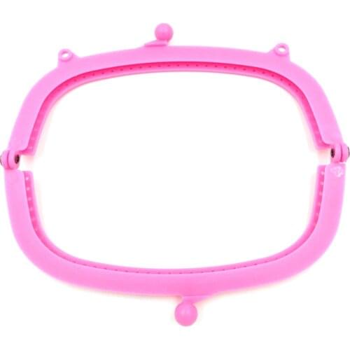 Arch 21cm Pink Plastic Purse Frame Clutch Buckle Kiss Clasp Handbag Handle Handmade Crafts Hardware Accessories Replace Supplies