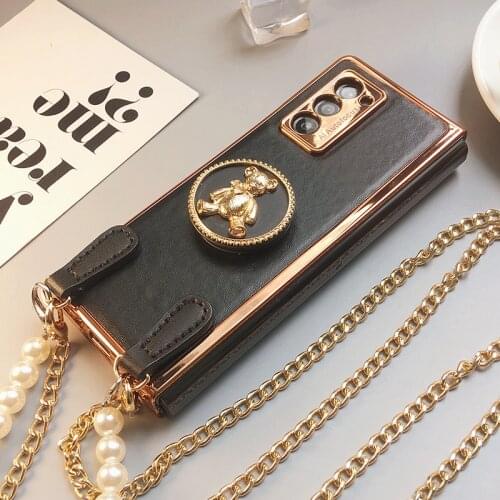 FOR Samsung fold2 shell film integrated mobile phone shell W21 rope inclined cross protective cover Z fold2 folding w2021