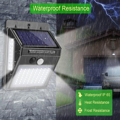 LED Solar Light Sensor Wall Lights 100pcs LED Beads IP65 Waterproof Solar Powered PIR Motion Sensor Energy Saving Night Lights