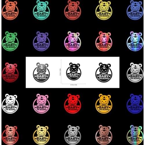 Tancredy 12.7*15cm Baby On Board Car Sticker Vinyl Decal Car Styling Body Window Door Children Stickers and Decals Decor Sticker