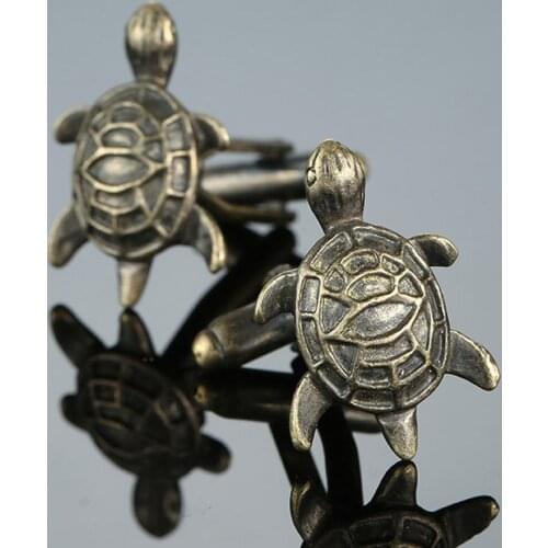 High quality mens Cufflinks new fashion fashion jewelry bronze turtle Cufflinks mens business shirt suit button pin gift