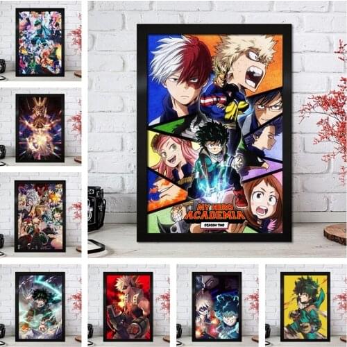 Japanese Hot Cartoon Anime My Hero Academia Kids Room Art Home Decor Quality Canvas Painting Posters Living Wall Decor Picture