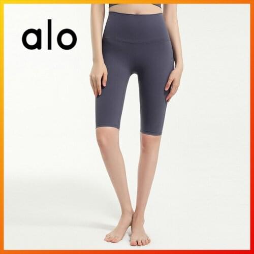 Alo Yoga Womens Five Points Fitness Pants Cycling Pants Running High Waist Shorts No Embarrassing Line Sports Pants New 036