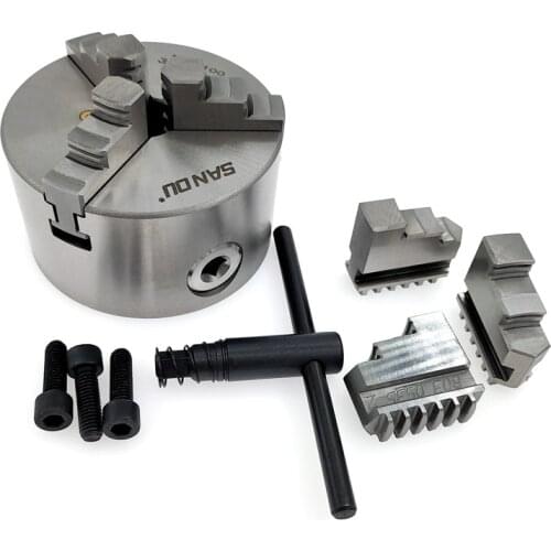 3 Jaw Self-Centering Chucks K11-100 4'' Inch 100mm Manual Lathe Chuck