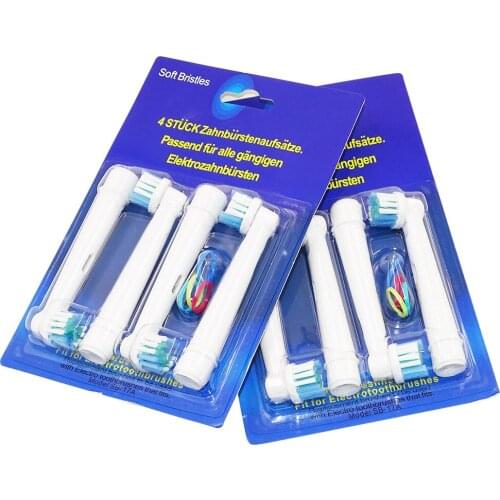 8pcs Oral Hygiene B Replacement Tooth brush Heads for Cross Floss Action Precision Soft Bristle Electric ToothBrush