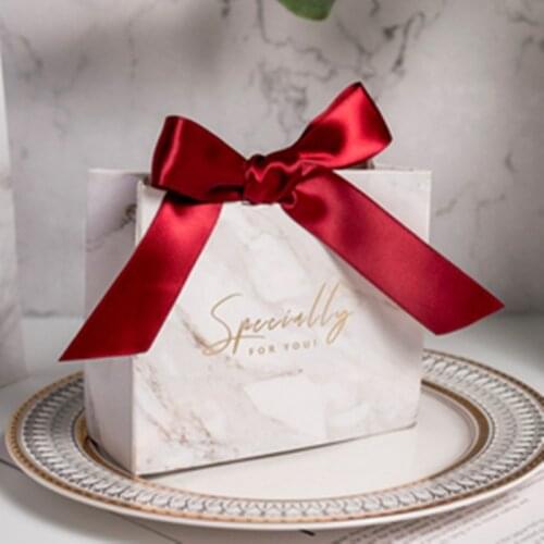 50Pcs Grey Marble Lines Candy Bag Box for Wedding Party Decoration/Event Party Supplies/Wedding Favours Gift Boxes with 100pcs