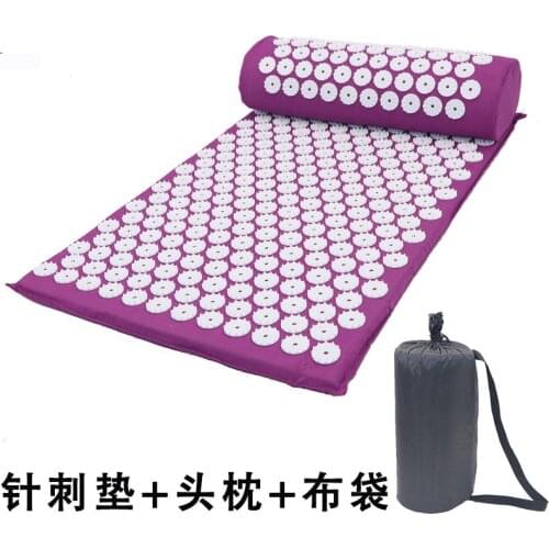 Acupuncture massage yoga pad acupoint exercise mat pillow 66*42cm back cushion for pain thick mats foot pressure