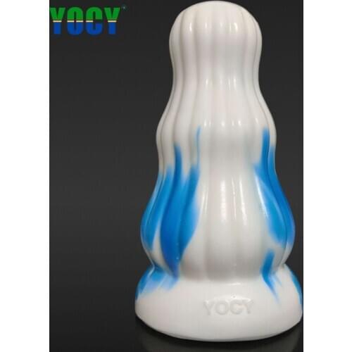 YOCY Huge Butt Plug Silicone Dildo Soft Anal Women Toy Curved Anus Expand Thick Anal Trainer Suction Cup Dildos Massage For Male