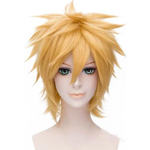 Anime Cosplay Uzumaki Wig Short Hair Cosplay Props Synthetic Hair