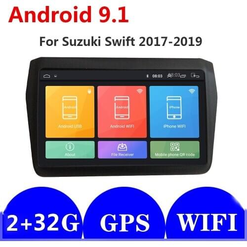 2G+32G 9 inch 2din Android 9.1 Car Radio Multimedia Video Player For Suzuki Swift 2017 2018 2019 Navigation GPS 2 din no DVD