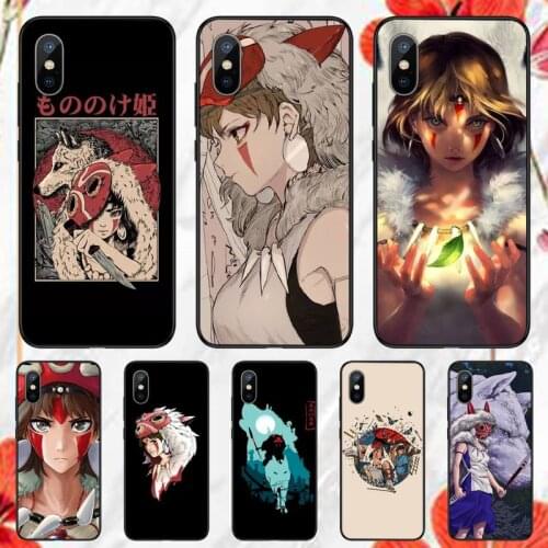 Japanese Anime Princess Mononoke Phone Case for iPhone 11 12 pro XS MAX 8 7 6 6S Plus X 5S SE 2020 XR mini Funda