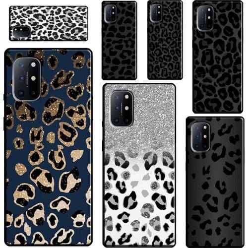 Leopard Print Black Cheetah Pattern For OnePlus 9 Pro 7 8 Pro 7T 8T 9R Case For Realme 8 Pro GT C3 C15 C21 Q3 6 7 Pro 7i Cover