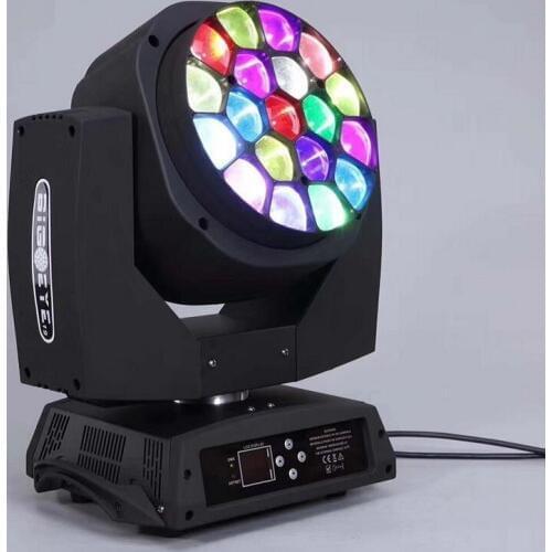 Moving Fast Zoom 19*15W RGBW 4IN1LED Big Bee Eye Led Moving Head Light For Sale