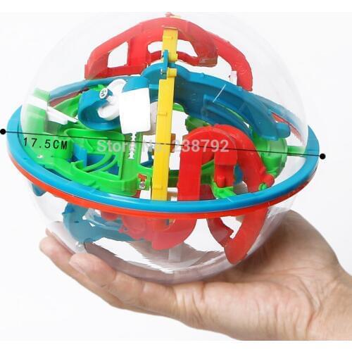 Intellect Labyrinth Maze Ball, 118 Challenging Barriers, Magic Maze Puzzle Game, Space Training Educational IQ Balance Toys