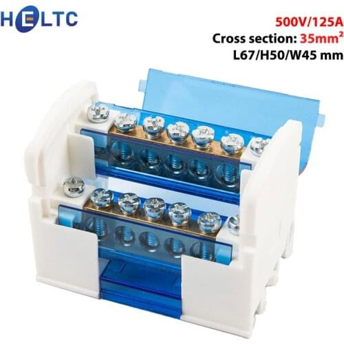 Din Rail Terminal Block WKH207 Power Distribution Box Modular Screw Connection Block Universal Electric Wire Junction Box