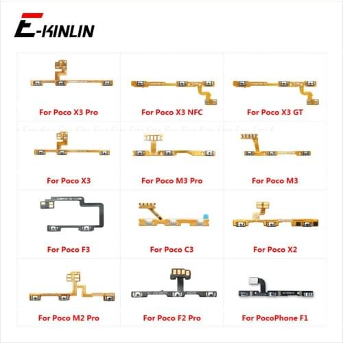 Power ON OFF Mute Switch Control Key Volume Button Flex Cable For XiaoMi Redmi Note 9 9S K30 Poco X3 X2 M2 M3 F2 Pro Max Prime