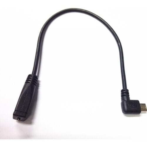 Micro USB 5 Pin female to Right angle 90 degree Micro 5P male plug Cable adapter