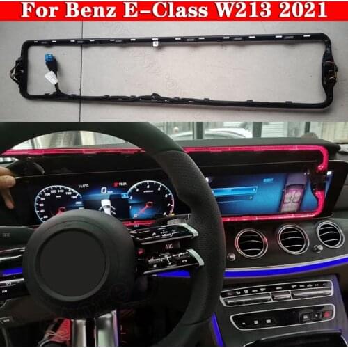 For Mercedes-Benz E-Class W213 2021 Ambient Light Set illuminated Instrument Panel Atmosphere Lamp 64 colors LED Dashboard