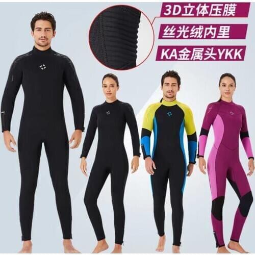 3MM Neoprene Wetsuits Swimwears Diving Suits Long Sleeves Men Women Surfing Rash Guards Snorkel One Pieces