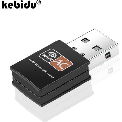 Kebidu New Dual Band 600Mbps 2.4+5.8Ghz Wireless USB Network Card WiFi Adapter Antenna PC Receiver for Mac Windows XP/Vista HOT