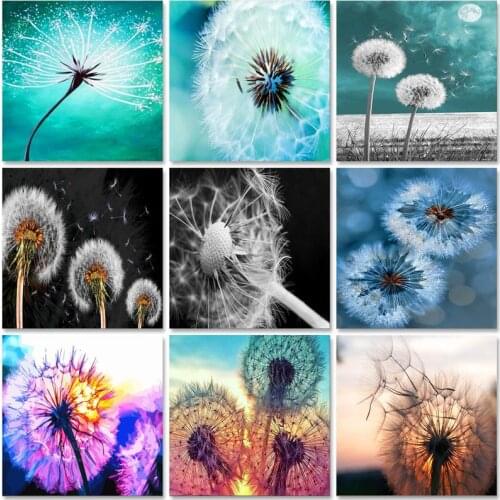 PhotoCustom 40x50cm Paint By Numbers Religion DIY Dandelion Acrylic Painting For Painting By Numbers On Canvas Flowers Home Deco