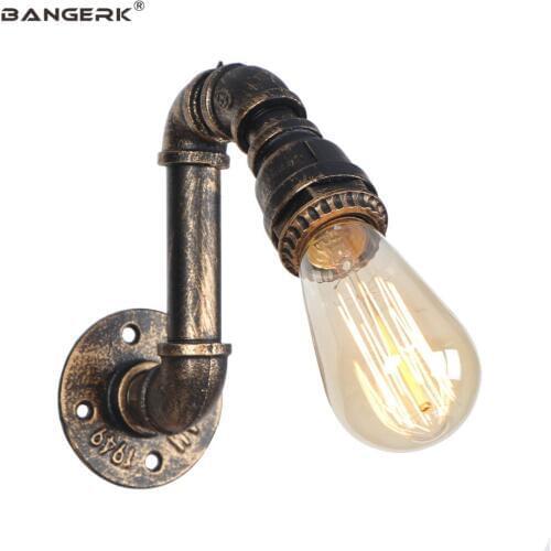 Industrial Wind LED Wall Lamp Iron Rust Water Pipe Retro Wall Lights For Home Loft Decor Sconce Edison Bulb Indoor Lighting