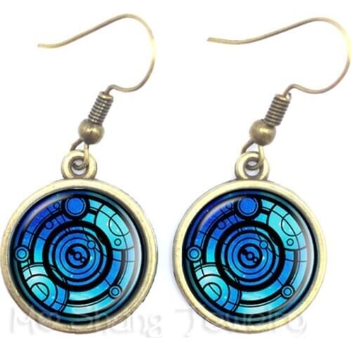 Teen Wolf Pattern Logo Glass Dome Earrings For Women Talisman And Treatment Of Injury FIT Religion Belief Souvenir
