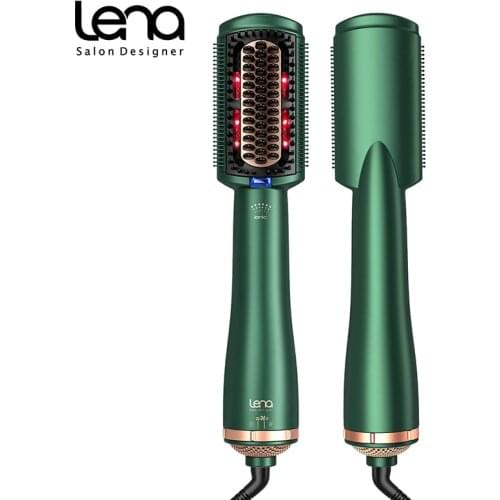 Hot-Air Brushes 2 in 1 Hair Straightener Brush Infrared Heated Comb Hair Dryer Brush Anion Hair Care Hot Curling Styling Tool