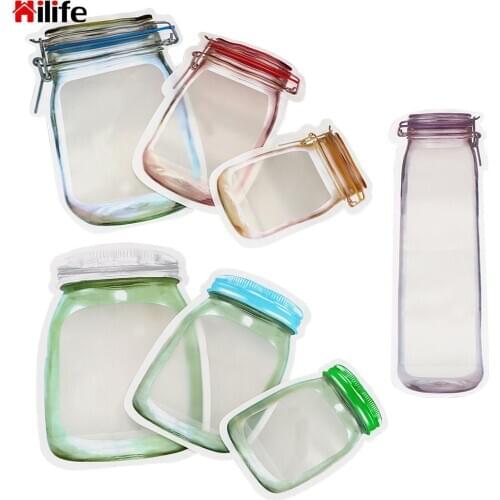 Storage Zipper Food Grade Plastic Stand Up Bag Food Snack Pouches Zip Lock Bag Storage Bag Smell Proof Clip