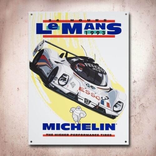 Le Mans 1993 Bike Retro Vintage Tin Sign Metal Sign Metal Poster Metal Decor Metal Painting Wall Sticker Wall Sign Wall Decor