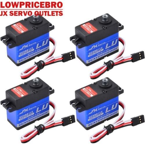 4Pcs Pack JX DC5821LV Waterproof 21.8kg Metal Gear Digital Servo for 1/8 1/10 RC car Scaler Buggy Crawler
