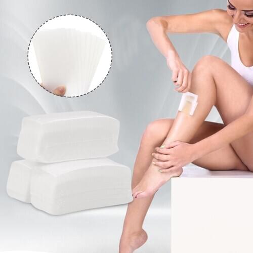 100 Pcs/bag Disposable Hair Removal Wax Paper Thicken Non-woven Fabric Epilator Wax Strip Paper Papers Smooth Skin Care Tool