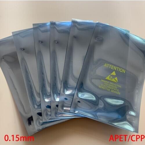 13*19cm 13x19cm 15*20cm 15x20cm Disk AL Foil APET CPP Open Top Translucent Attention Printed ESD Anti Static Pouch Storage Bag