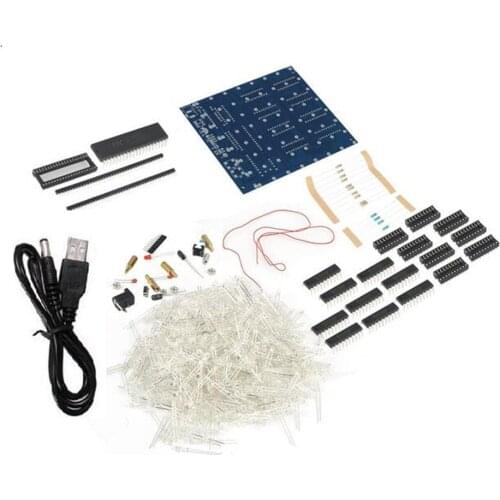 3d led cube 8x8x8 light new items PCB Board novelty news Blue Squared DIY Kit 3mm Dropshipping drop ship