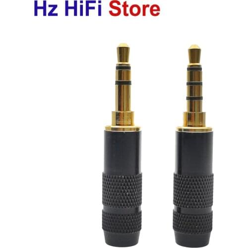 5PCS 3.5 High Quality Gold Plated 3.5MM Stereo 3 Pole 4 Pole Male Plug Audio Connector Solder